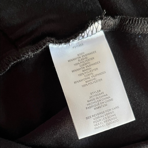 Almost Famous Black Sheer Lace Sleeve Blouse NWT - Picture 10 of 10